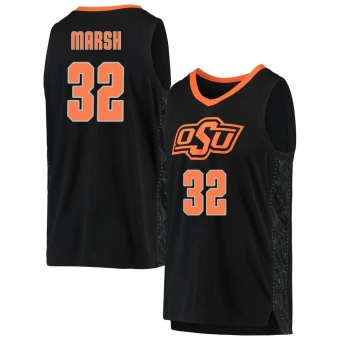 Men's Oklahoma State Cowboys Mike Marsh Basketball Jersey - Replica Black