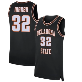 Men's Oklahoma State Cowboys Mike Marsh Retro Basketball Jersey - Replica Black