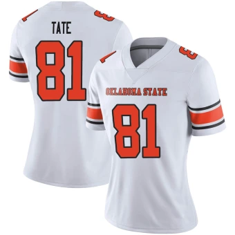 Women's Oklahoma State Cowboys CJ Tate Women Football Jersey - Limited White