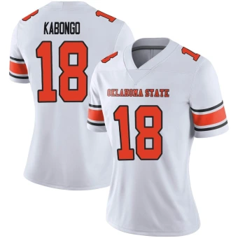 Women's Oklahoma State Cowboys David Kabongo Women Football Jersey - Limited White