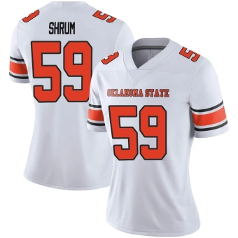 Women's Oklahoma State Cowboys Kason Shrum Women Football Jersey - Limited White